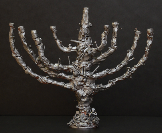 Evan Albee’s ‘Building a Peaceful World’ is the grand-prize winner in the 2018 Hanukkah Art Contest. More winning entries shown below.