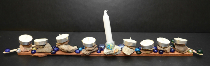 Nature was the inspiration for Shefer Rudnick’s hanukkiah, which earned an honorable mention.
