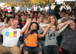 SAVE THE DATE — The ninth Jewish Arts Festival will be held from 11 a.m. to 6 p.m. Sunday, Oct. 6, on the grounds of the Jewish Community Campus and is presented by the Jewish Community Center and Saint Luke’s Health System. The event’s co-chairs are Greg Azorsky and Carol Jerwick. Attendees can expect an enormous display of visual art from many of the region’s prominent Jewish artists, great performances from popular local bands and delicious food (kosher included) from a variety of vendors. This year’s festival will kick-off the JCC’s centennial year, which is in 2014. More than 6,500 people attended the last Jewish Arts Festival, held in October 2010, including (pictured above) Danny Altshull (from left), Leah Nash (holding her child) and Shawn and Tanya Kramorovsky.